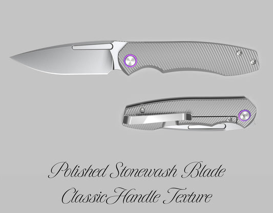 Dawn Polished Stonewash Blade / Classic Handle Texture